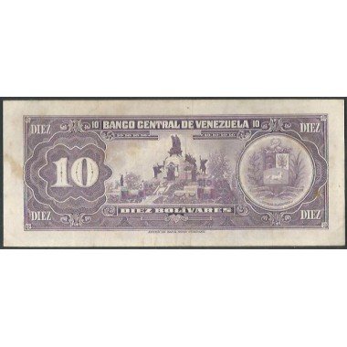 Venezuela, 10 Bolivares 7 Jun 1977 Z 8 Dig P51f