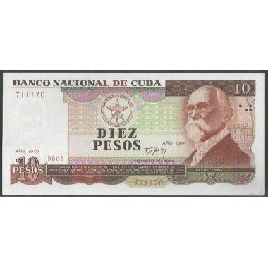 Cuba, 10 Pesos 1991 P109a