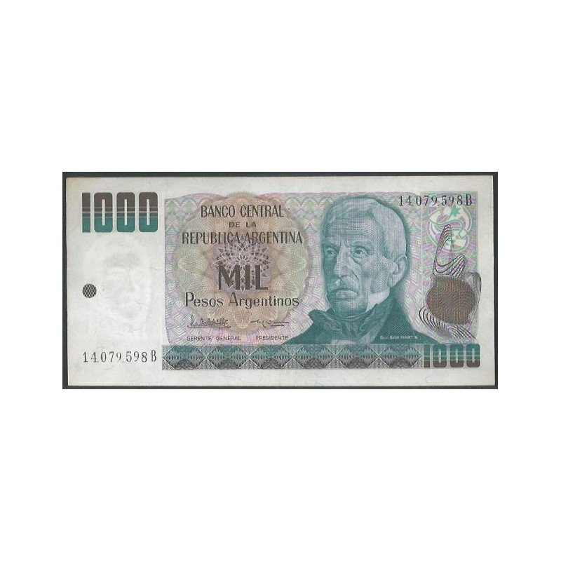 Argentina, 1.000 Pesos Argentinos ND1983-5 Serie B P317a