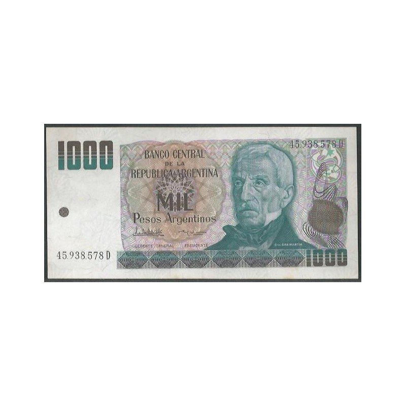 Argentina, 1.000 Pesos Argentinos ND1983-5 Serie D P317b