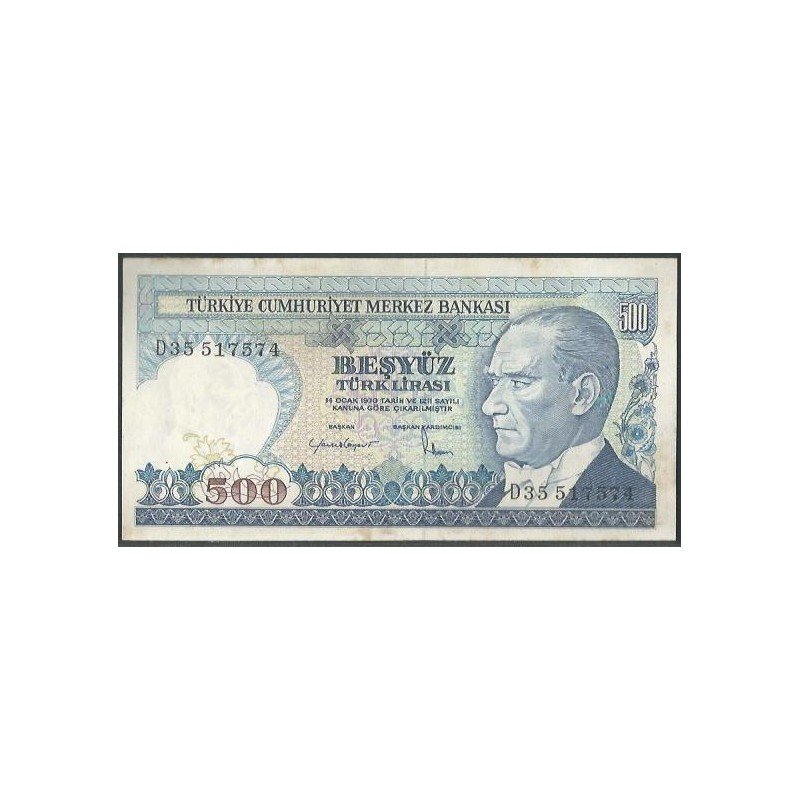 Turkya, 500 Liras L1970 (1983) P195