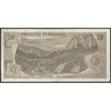 Austria, 20 Schilling 2 Jul 1967 P142a