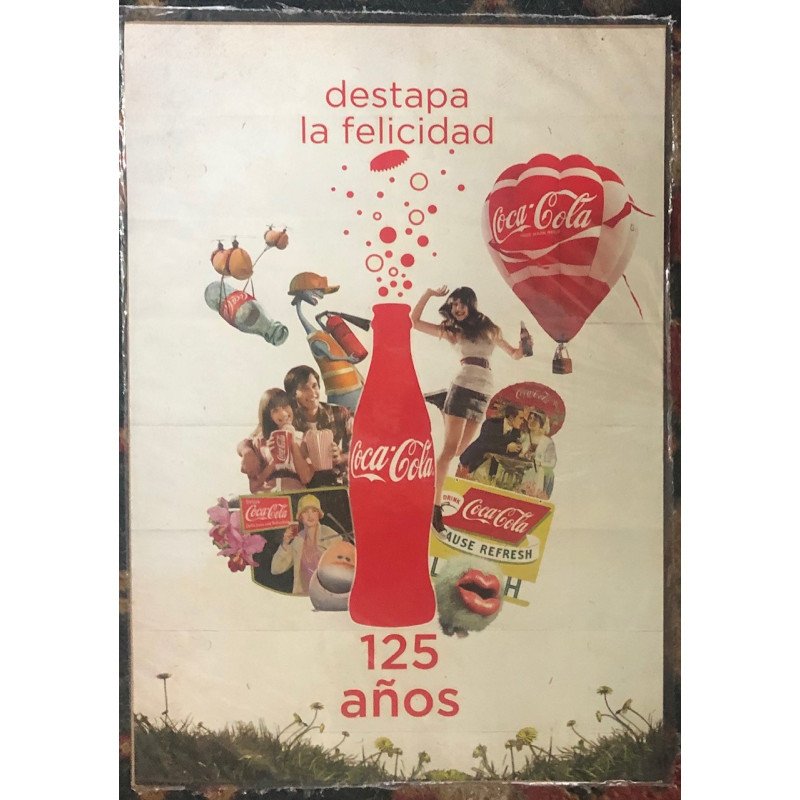 Afiche 125 Años Destapa la felicidad 34 cm X 48,5 cm