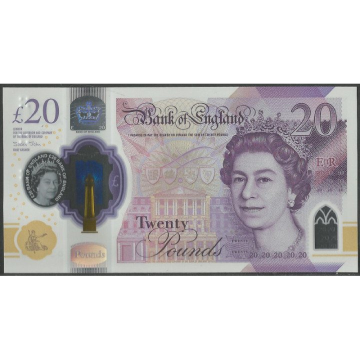 Inglaterra 20 Pounds 2018 P396
