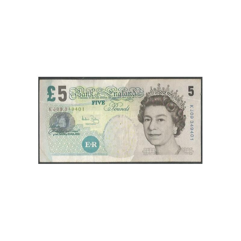 Inglaterra, 5 Pounds 2002 (04) P391c