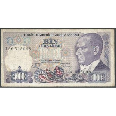 Turkya, 1.000 Liras L1970 (1986) P196