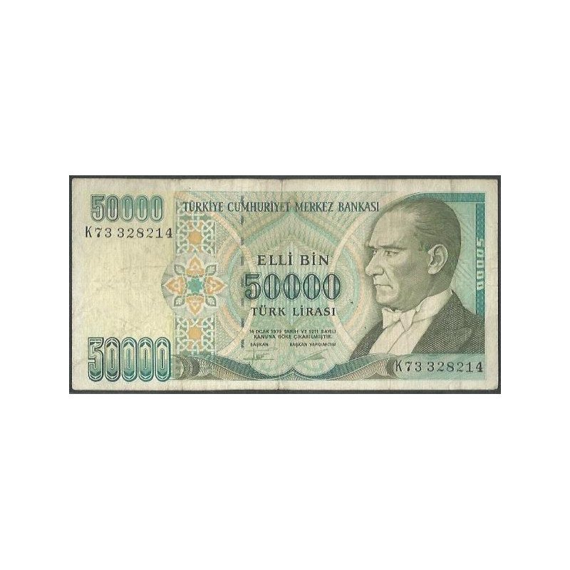Turkya, 50.000 Liras L1970 (1995) P204