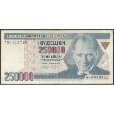 Turkya, 250.000 Liras L1970 (1992) P207