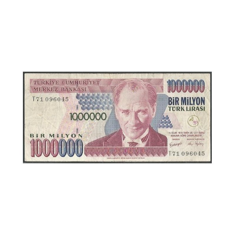 Turkya, 1.000.000 Liras L1970 (2002) P213