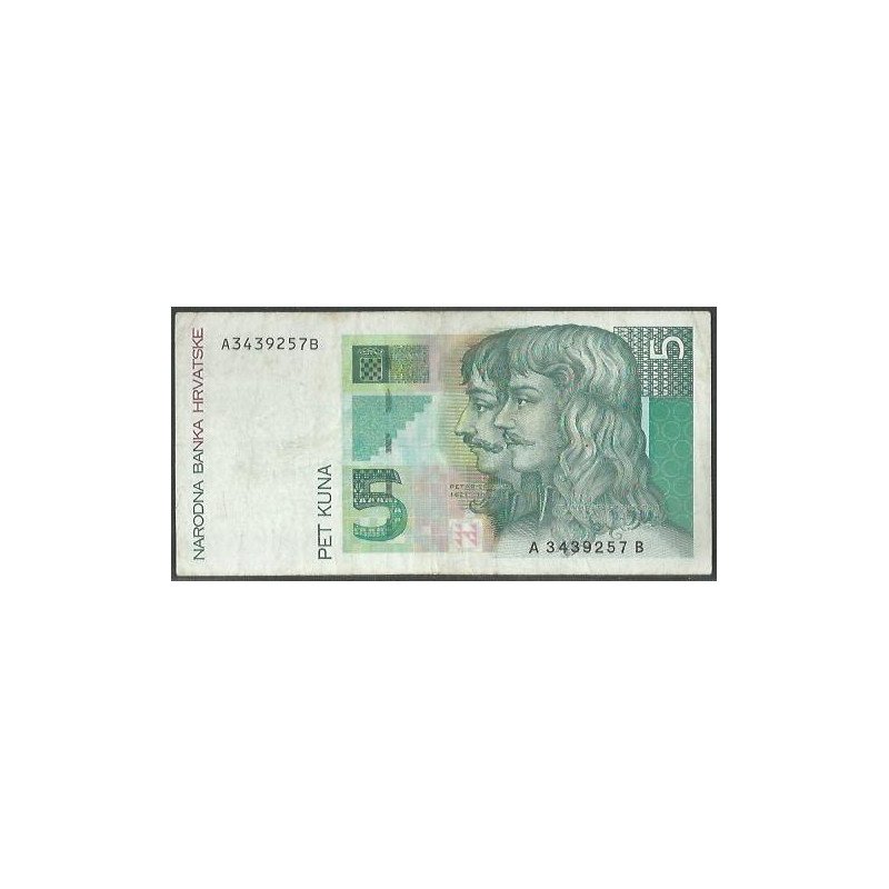 Croacia, 5 Kuna 31 Oct 1993 P28a
