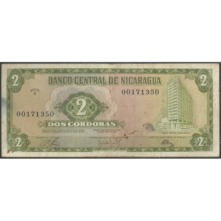 Nicaragua 2 Cordobas D1972 C P121a