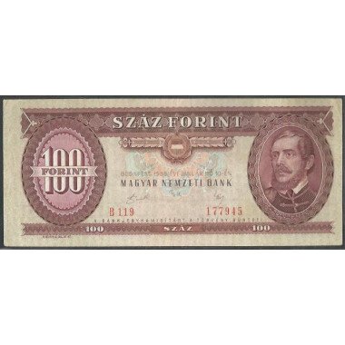 Hungria, 100 Forint 10 Ene 1989 P171h