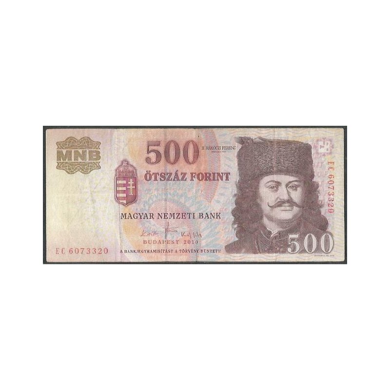Hungria, 500 Forint 2010 P196c