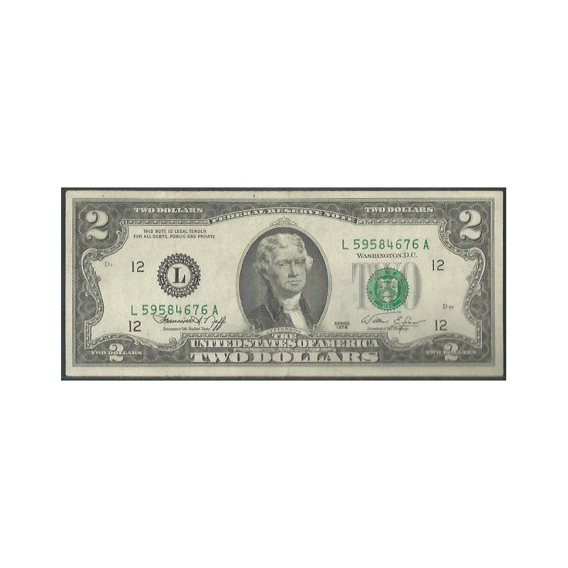 Estados Unidos, 2 Dollars 1976 L P461