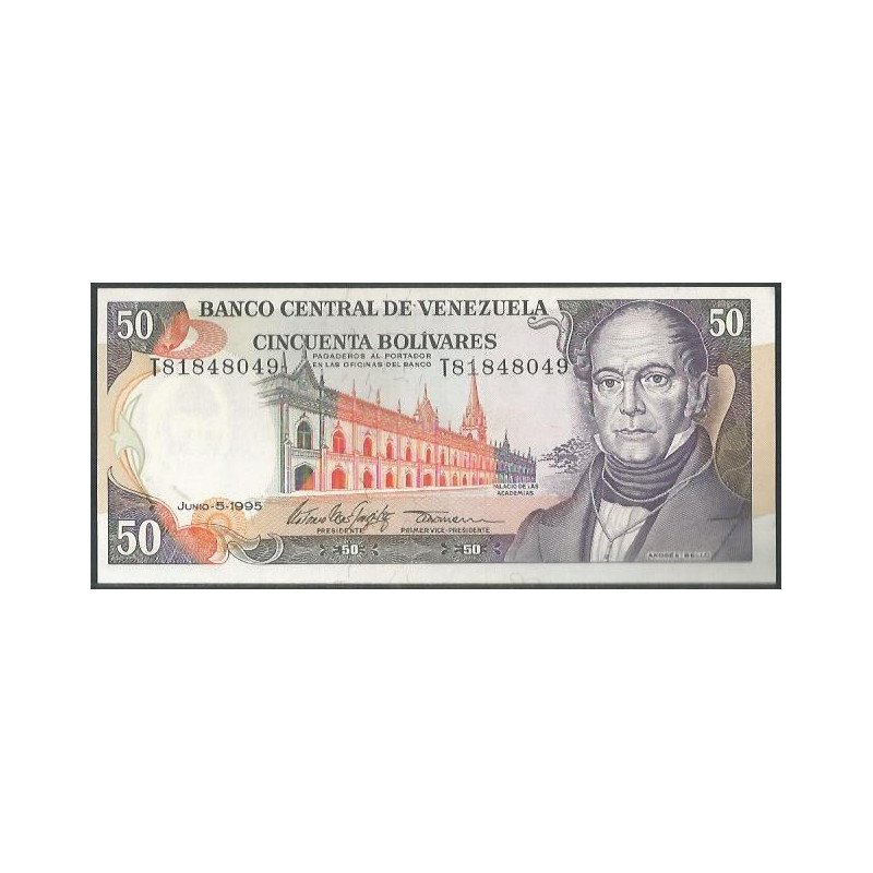 Venezuela, 50 Bolivares 5 Jun 1995 T 8 Dig P65e