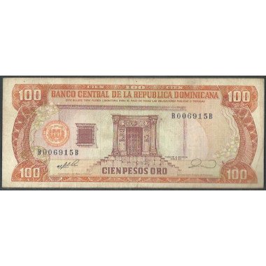 Rep. Dominicana, 100 Pesos 1990 P128b