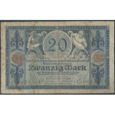 Alemania, 20 Mark 4 Nov 1915 P63