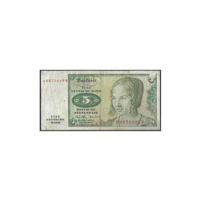 Alemania, 5 Mark 2 Ene 1970 P18a