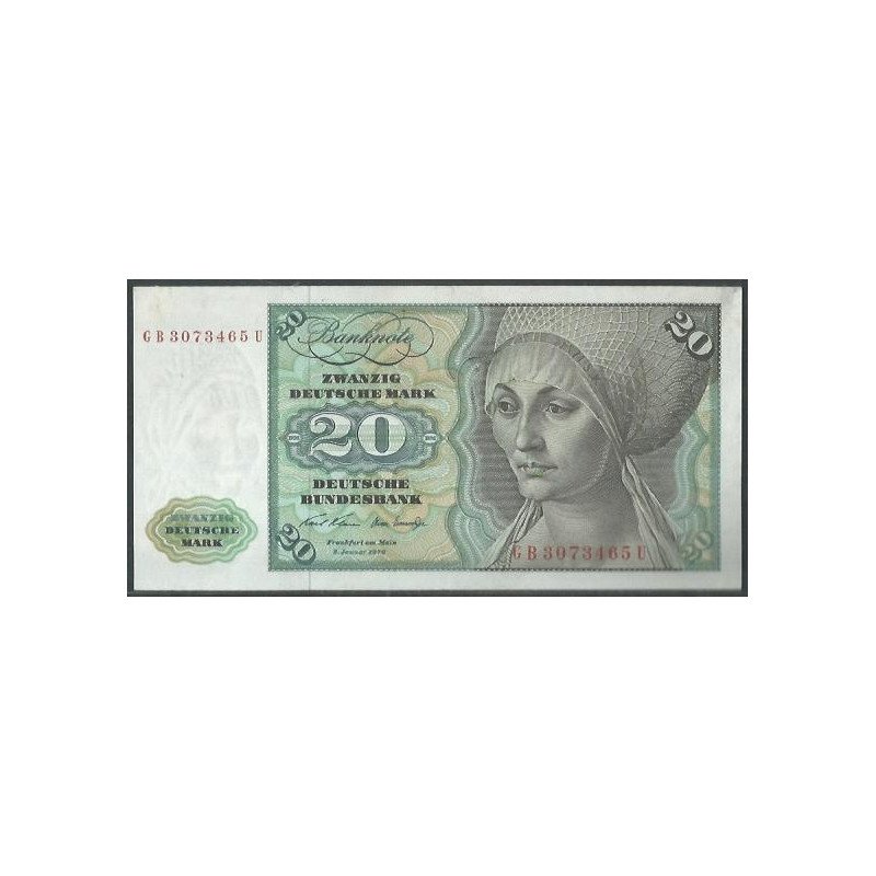 Alemania, 20 Mark 2 Ene 1970 P32a