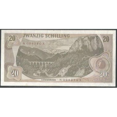 Austria, 20 Schilling 2 Jul 1967 P142a