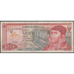 Mexico 20 Pesos 18 Jul 1973 Serie BA P64b