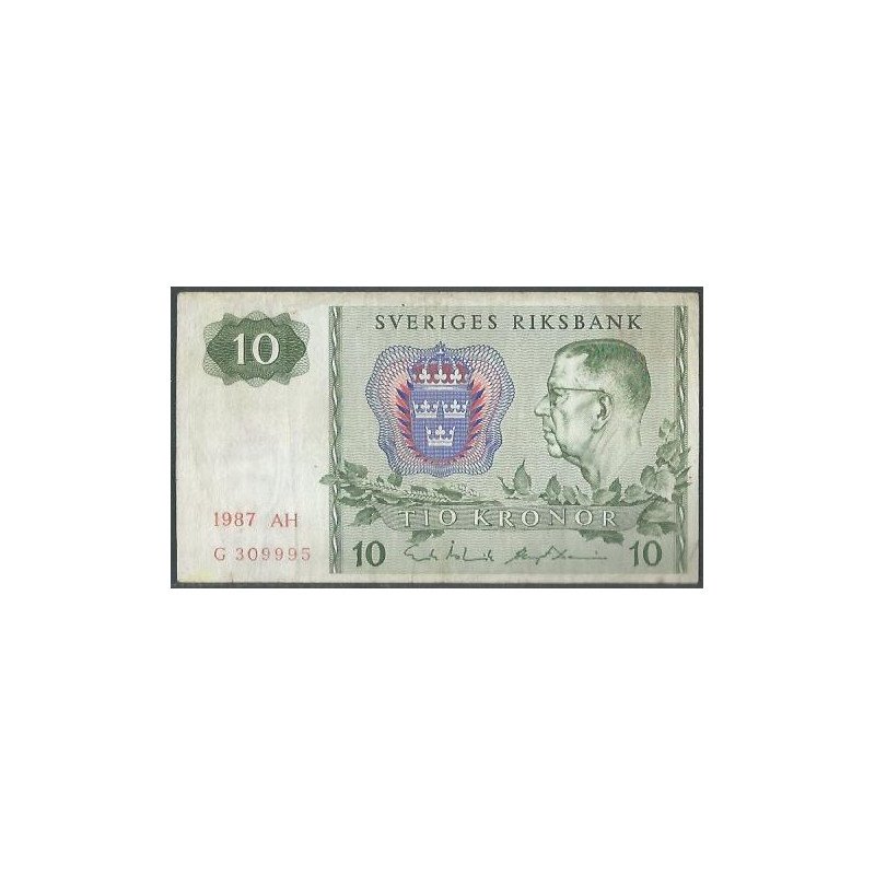 Suecia, 10 Kronor 1987 P52e