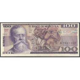Mexico 100 Pesos 25 Mar 1982 Serie UT P74c