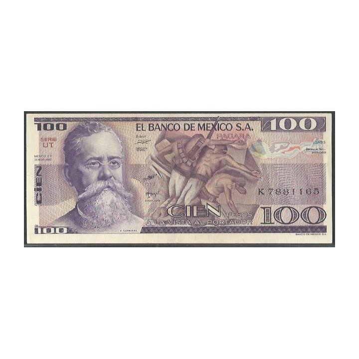 Mexico 100 Pesos 25 Mar 1982 Serie UT P74c