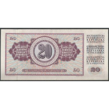Yugoeslavia, 20 Dinara 19 Dic 1974 P85