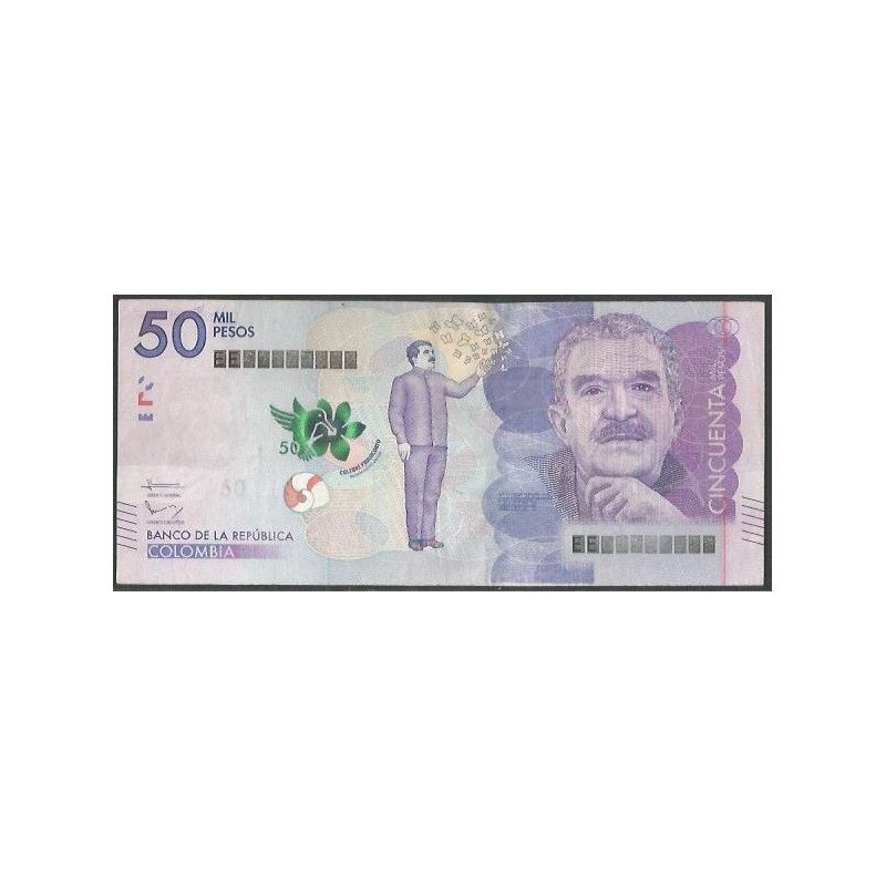 Billete de 50.000 Pesos 19 Ago 2015 Serie Cancelada BGWNF50-