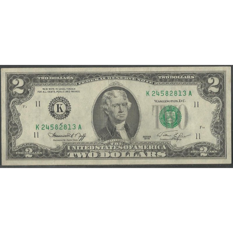 Estados Unidos, 2 Dollars 1976 K P461