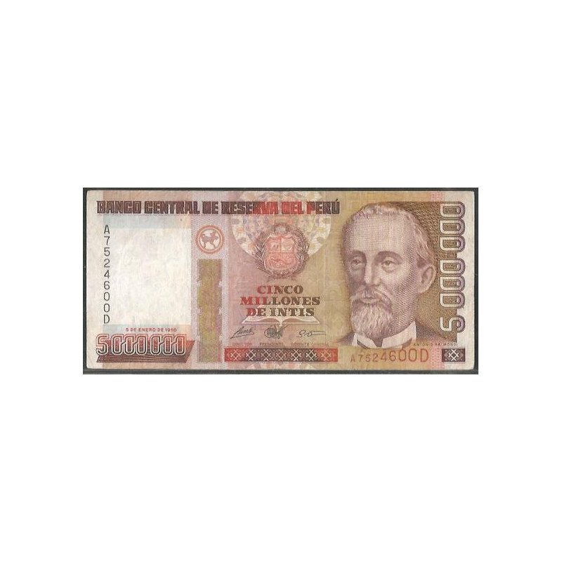 Peru, 5.000.000 Intis 5 Ene 1990 P149