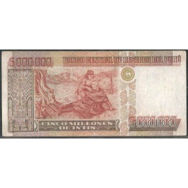 Peru, 5.000.000 Intis 5 Ene 1990 P149