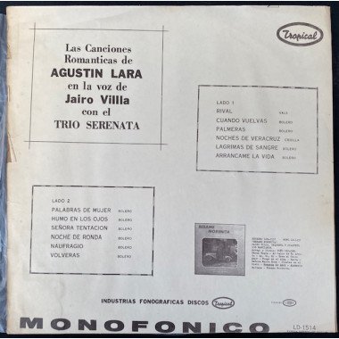 Jairo Villa, Las canciones romanticas de Agustin Lara - Colombia