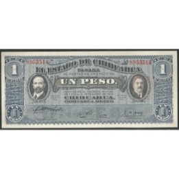 Mexico - El Estado de Chihuahua 1 Peso Jun 1915 Serie J Ps530a