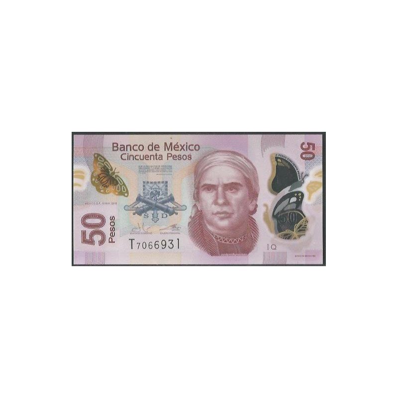 Mexico, 50 Pesos 13 May 2015 Serie QT P123Aq