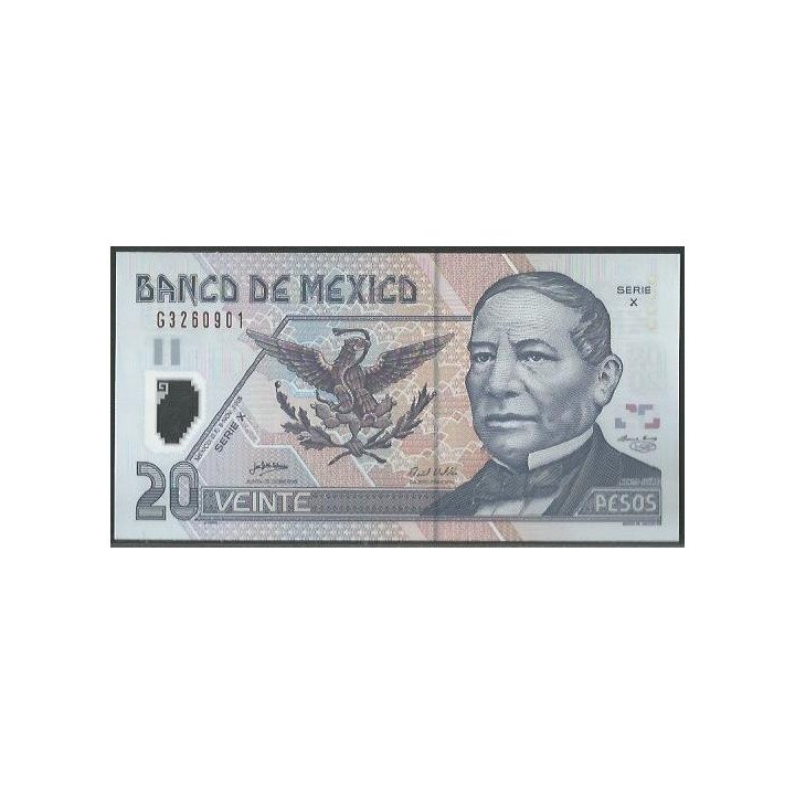 Mexico 20 Pesos 9 Nov 2005 Serie XG P116e