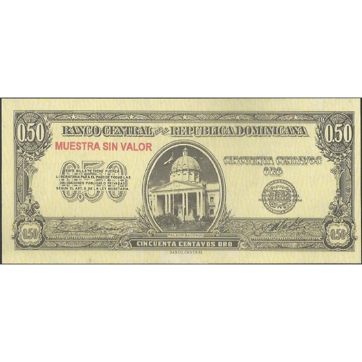 Rep. Dominicana 50 Centavos ND1961 P90s