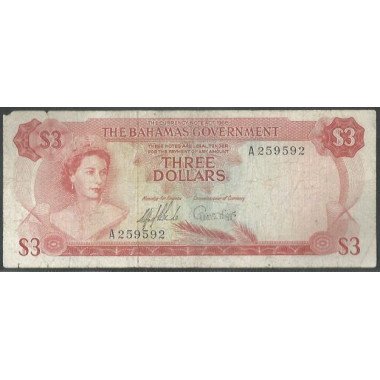 Bahamas, 3 Dollars L1965 P19a