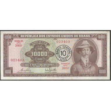 Brasil, 10 Cruzeiros Novos ND1967 P190b