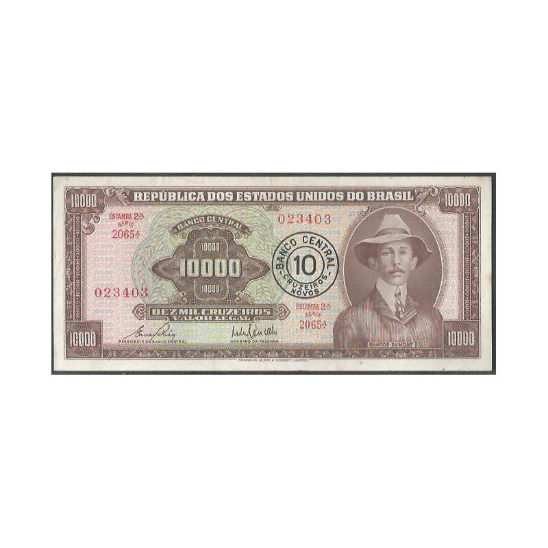 Brasil, 10 Cruzeiros Novos ND1967 P190b