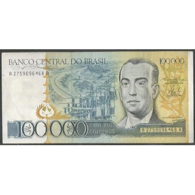 Brasil, 100.000 Cruzeiros ND1985  P205