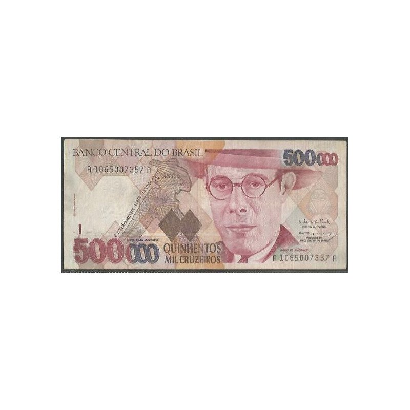 Brasil, 500.000 Cruzeiros ND1993 Firma 30 P236a