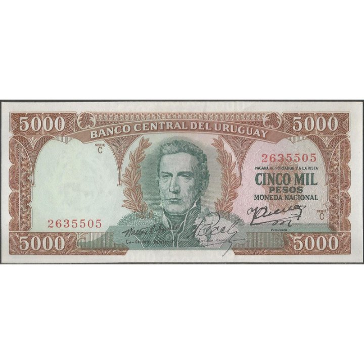 Uruguay 5.000 Pesos Serie C ND1967 P50b