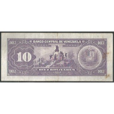 Venezuela, 10 Bolivares 8 Dic 1992 L8 P61c