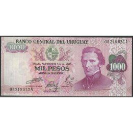 Uruguay 1.000 Pesos Serie A ND1974 P52