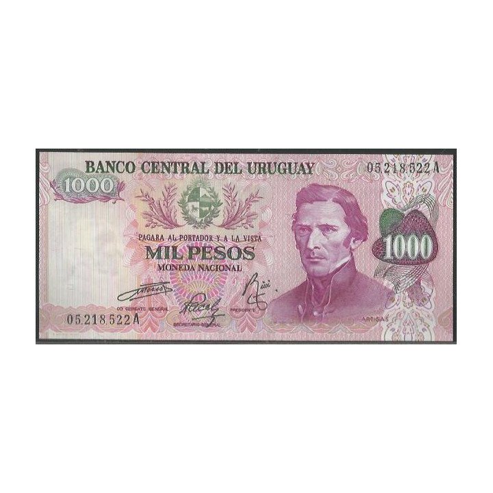 Uruguay 1.000 Pesos Serie A ND1974 P52