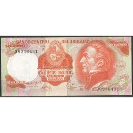 Uruguay 10.000 Pesos Serie B ND1974 P53b