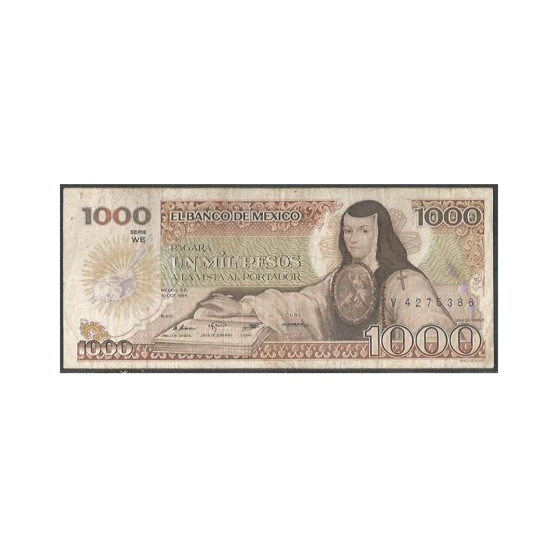 Mexico, 1.000 Pesos 30 Oct 1984 Serie WE P81