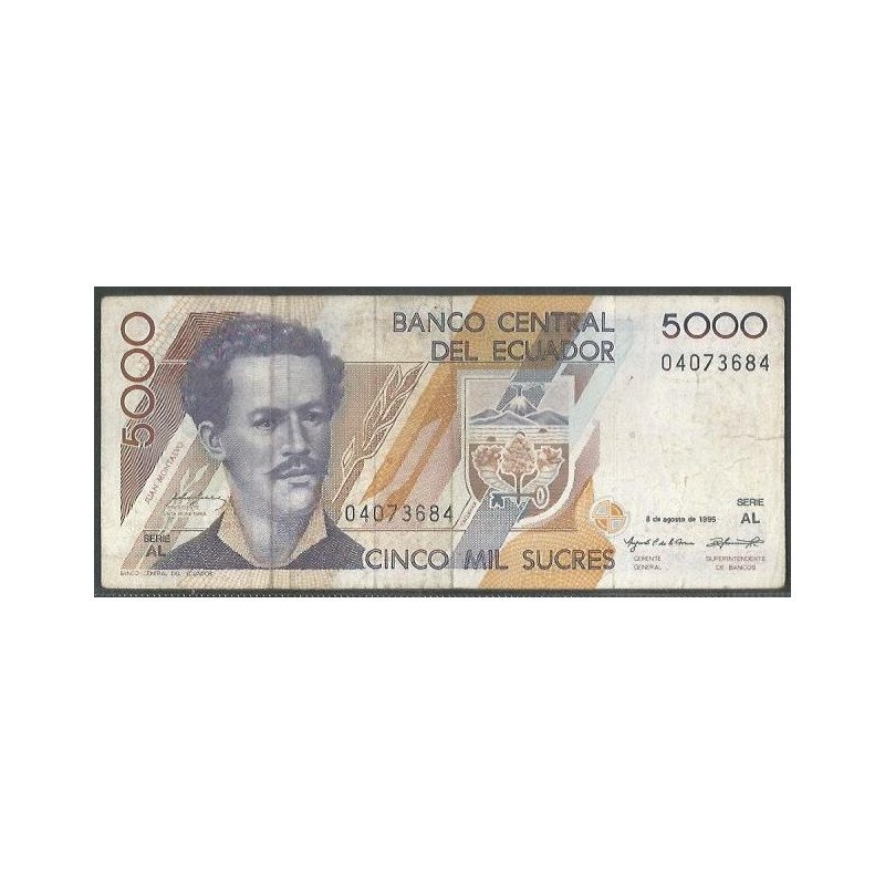 Ecuador, 5.000 Sucres 8 Ago 1995 AL P128b